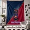 Wandbehang mit individuellem Namen & Text, Red Bull Racing Dekorationstuch für das Schlafzimmer