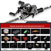 Set Canna da Pesca a Spinning: Canna da Pesca per Mare e Casting con Manico Dritto, Mulinelli a Goccia e da Spinning, Canna a Lancio Lungo