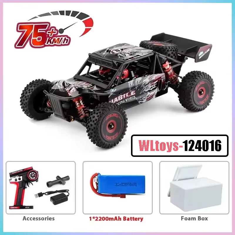 1/12 124017 Wltoys -V8  2.4G Racing RC Cars 4WD Brushless Motor 75Km/H High Speed Remote Control Off-road Drift Toys For Aduit