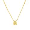 Ciondolo Lettera Bolla Oro Ottone Vento Semplice Collana Nome Clavicola