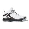 adidas Lockdown J Fabric Slip Resistant Abrasion Resistant Mid Top Children's Basketball Shoes White Black Unisex GZ3084