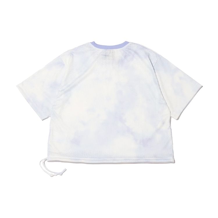 Nike Tie-Dye Print Mesh Breathable Round Neck T-Shirt Women Tops Light-Purple CZ9325-569