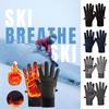 Winter-Fahrradhandschuhe Winddicht Verdickt Fleece Thermisch Vollfinger Skihandschuhe Wasserdicht Touchscreen Motorrad-Fahrhandschuhe