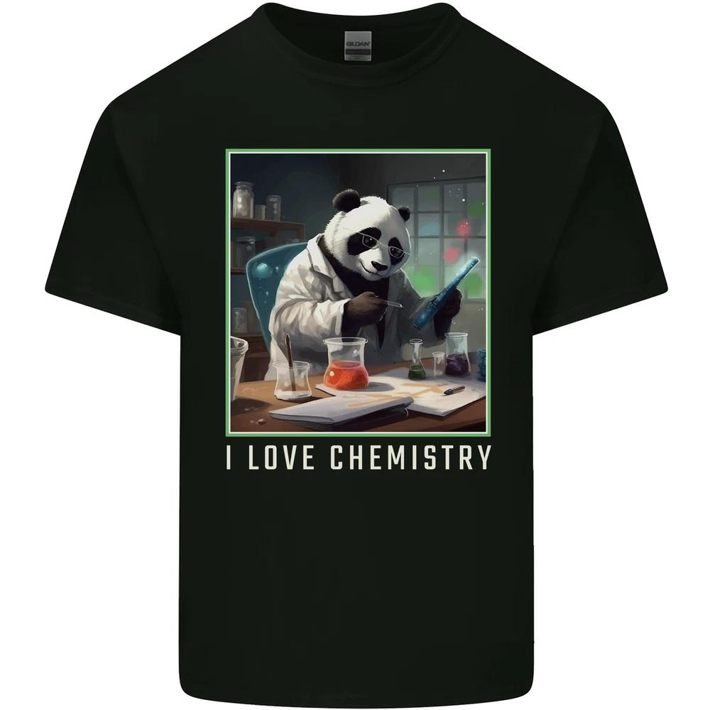 Panda Bear I Love Chemistry Science Teacher Unisexs Light Cotton TShirt S