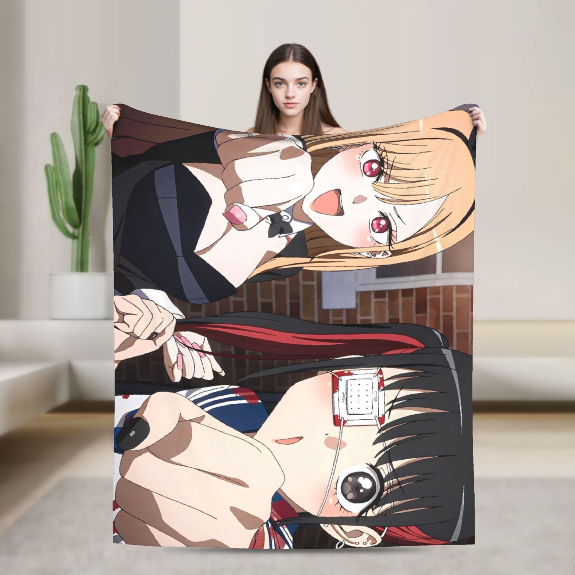 

My Dress Up Darling Marin Kitagawa Blanket Quality Warm Soft Throw Blanket Spring Travel Office Outdoor Pattern Bedspread 75x90cm