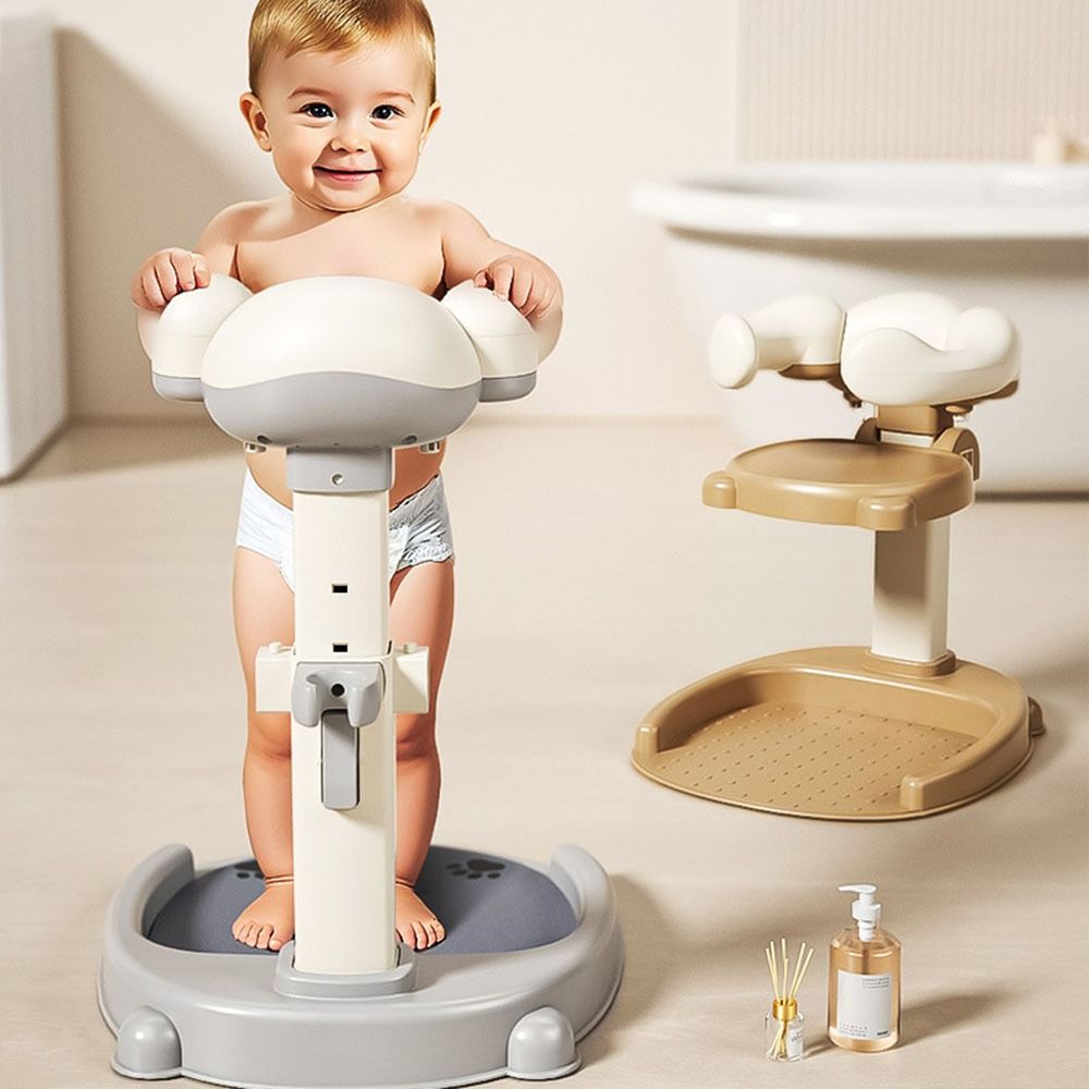 Non-Slip Baby Bath Stand Adjustable Infant Bath Support Baby Standing Shower Stand Standing Bath