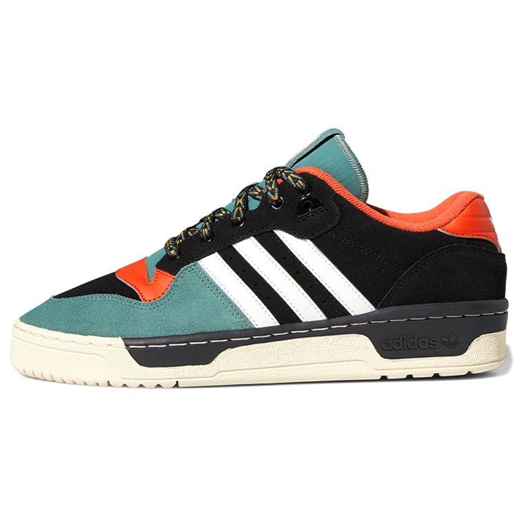 Adidas Originals Rivalry Low Non-Slip Low-Top Skate Shoes Unisex Sneakers Green Orange Black FV4914