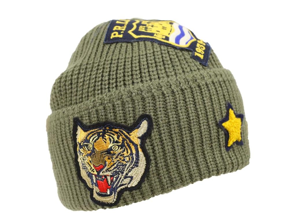 (Polo Ralph Lauren) Men's and Women's Patch Acrylic Knit Cap 01080134-352 [Product]