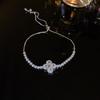 Zircon glass bead square love adjustable bracelet trendy fashion bracelet light luxury high-end jewelry women