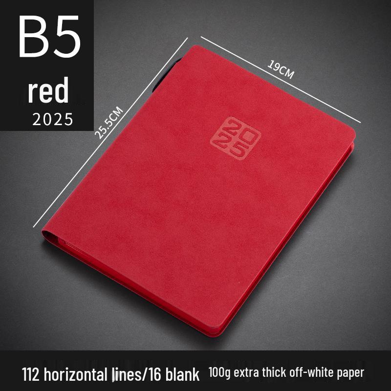 Customizable Sheepskin Notebook with Pen & Free Engraving - Company Logo 2025 Diary, A6/A5/B