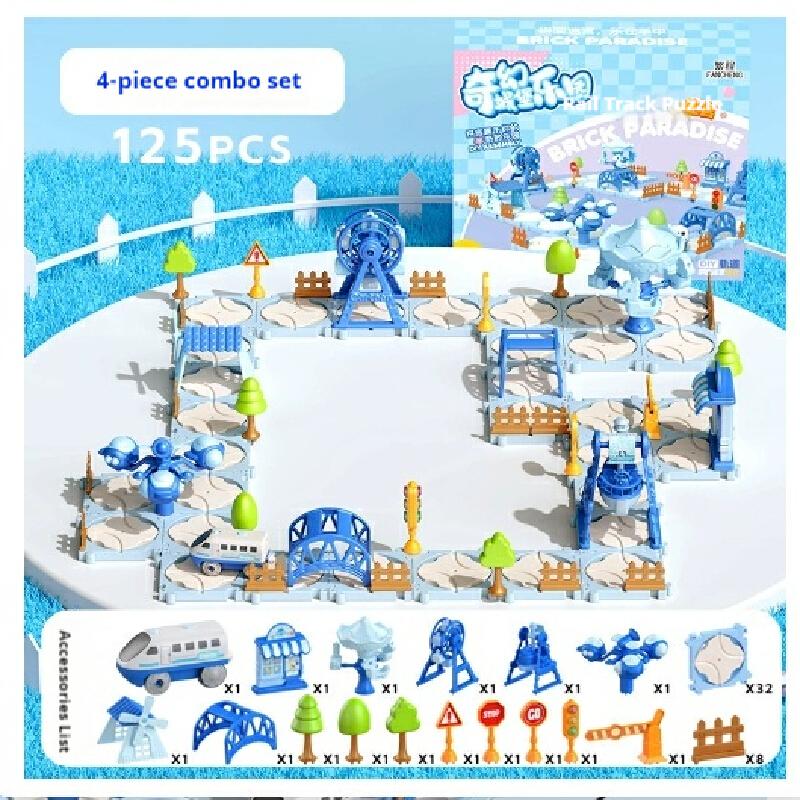 New Magnetic Building Block Railcar Magic Ever-Changing Children Diy Puzzle Assembling Creative Birthday Surprise Gift Toys