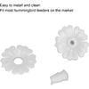 Demeras Feeding Port Replacement Parts, Hummingbird Feeder Flowers Bright Colors Attractive 30 Set for Outdoor(White)