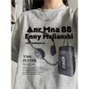 Pure cotton large size American oversize short-sleeved t-shirt women's new design niche printed top