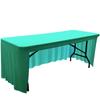 Spandex Stretch Table Cloth 4FT 5FT 6FT 8FT Table Skirt Cover for Wedding Party Banquet Solid Rectangular Cocktail Tablecloth