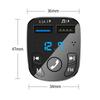 Biloplader FM-sender Bluetooth Audio Dobbelt USB Bil MP3-afspiller autoradio Håndfri Oplader 3,1A Hurtigoplader Biltilbehør
