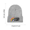 LOVES LGBT Knitted Caps for Women Unisex Beanies Winter Hat Pride Bisexual Lesbian Gay Rainbow Harajuku Warm Cap