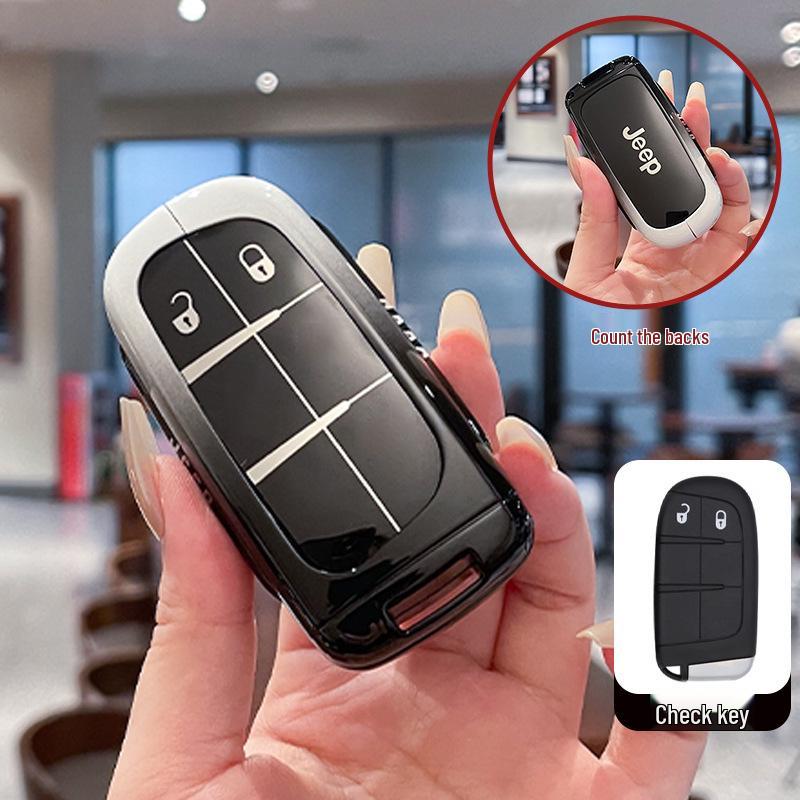 Metal Key Cover for Jeep Compass, Renegade, Cherokee, Grand Commander
