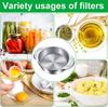 1PC Tuna Can Strainer Stainless Steel Food Can Strainer Sieve Metal Tuna Press Lid Canning Colander Oil Drainer Tuna Can Filter