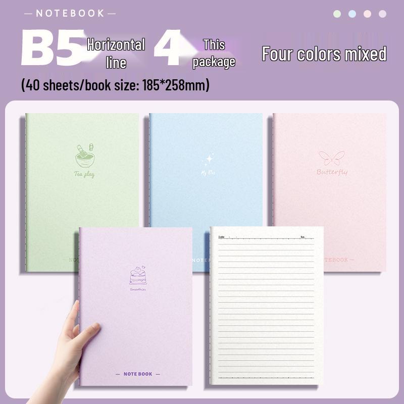 Gradient Color Soft Cover Notebook, Large 16K for Middle & High School Students.