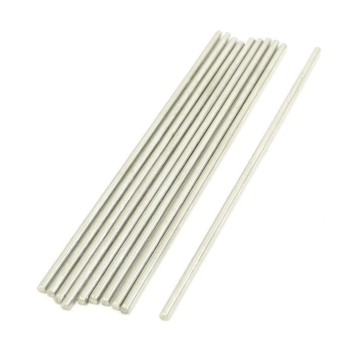 Sourcing map 10pcs tige en acier inoxydable barre ronde 100mm x 2mm pour avion rc