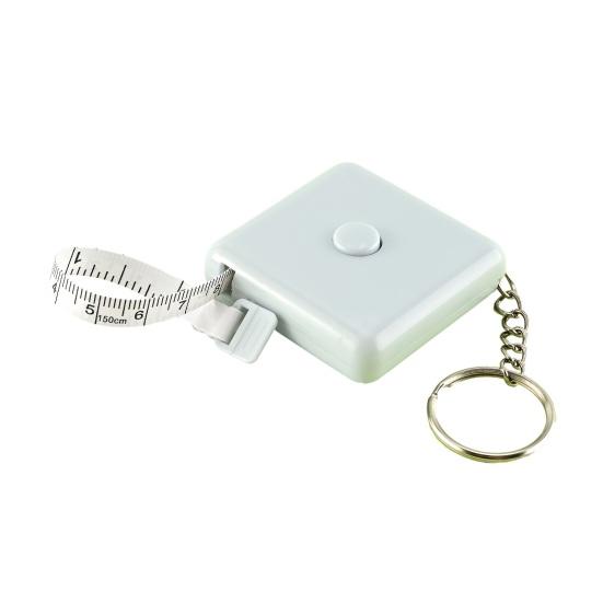 

Квадратна висувна рулетка з брелоком Портативна міні подвійна м яка вимірювальна стрічка для кравця, шиття, вимірювання тіла синій