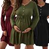 Pregnant Women's Long Sleeved Dress