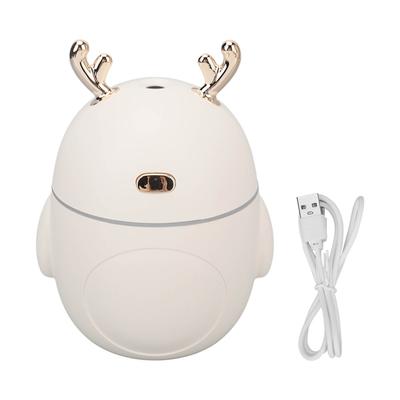 Mini Luftbefeuchter mit Umgebungslicht 320ml Abschaltautomatik Kühle Nebel Superleise USB Aroma Diffusor für