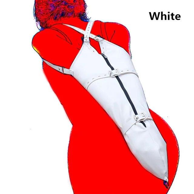 Paže za zády Armbinder Restraints Kožený Zip Pouta Sexuální hračky pro muže Ženy Fetiš Bdsm Bondage Otrok Role Play Flirt