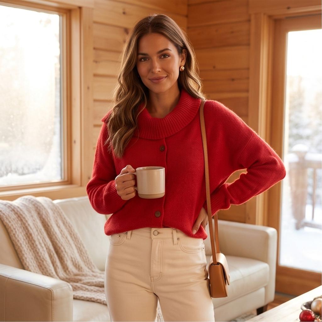 Women's Color Asymmetric Lapel Long Sleeve Pullover Top for Everyday Fashion