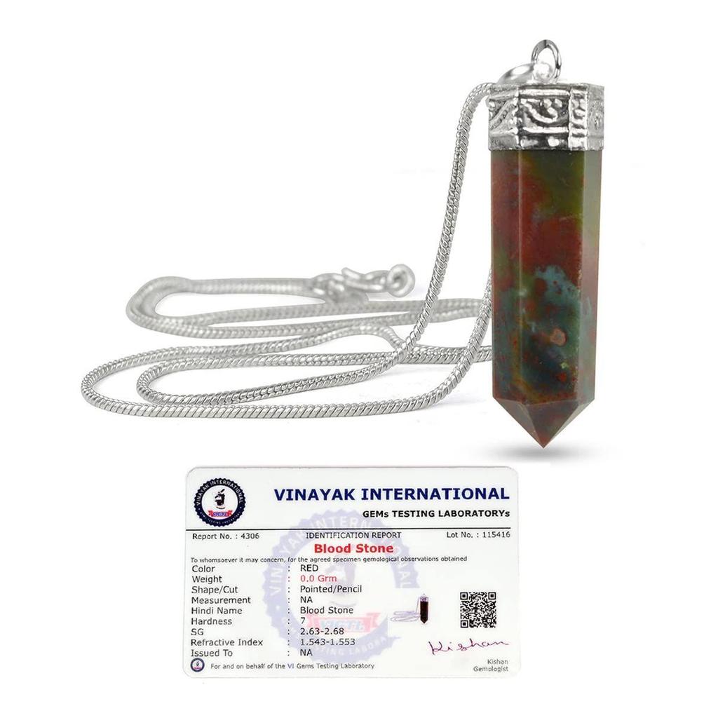 Colgante de lápiz de piedra de cristal de calidad AAA con certificado natural de cristal Reiki con certificado y cadena de metal para curación y piedras preciosas curativas de cristal