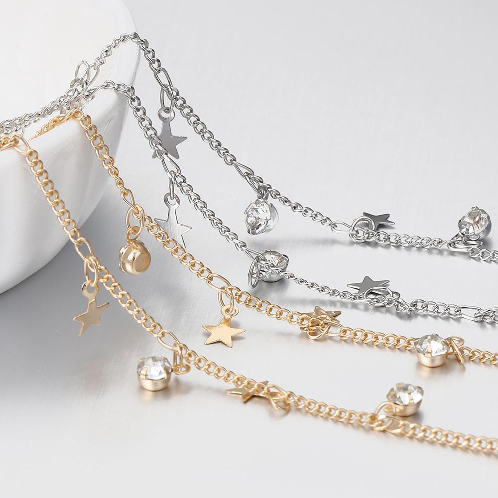 2Meters 1Meter Crystal Charms Copper Chain Star Pendants Chains for Jewelry Making DIY Necklace Bracelet Wholesale Supplies