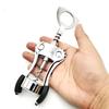 1pc-Wine Opener Stainless Steel Opener Zinc Alloy Premium Wing Corkscrew Wine Bottle Opener with Multifunctional Bottles Opener