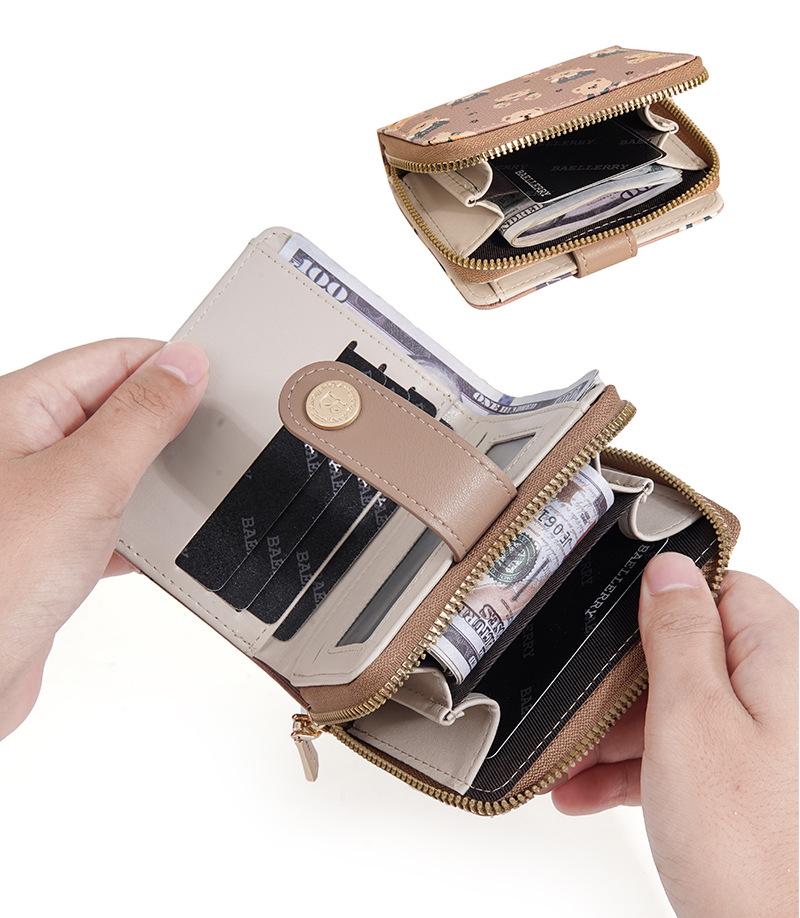 Women's Baellerry Korean Cartoon Bear Coin Purse - High-End Short Wallet