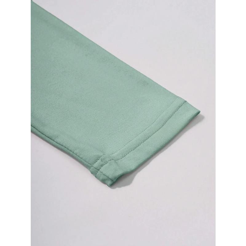 YYFS Women's Fashion Casual Spring Fall Solid Color Print Long Sleeve Square Collar Blouses & Shirts