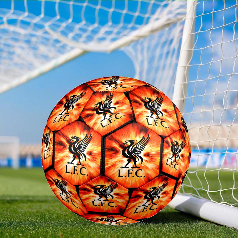Liverpool Fc Crest Soccer Ball Size 5 Soccer Ball, Machine-stitched, Soft and Comfortable, Suitable for Training and Matches Fan Gift
