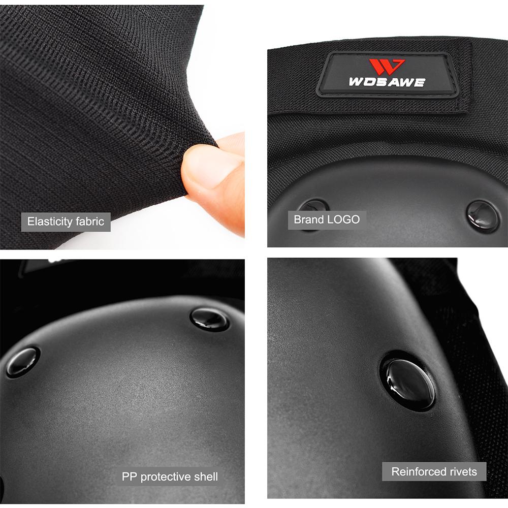 WOSAWE 4 pièces cyclisme genou coudières ensemble patinage ski sport