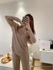 Korean Smiley Face Long-Sleeve Pajama Set: Minimalist Women's Spring & Autumn Two-Piece Homewear