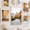 Autumn Forest Cabin Wood Deer Chrysanthemum Wall Art Canvas Painting Posters And Prints Wall Pictures For Living Room Home Decor