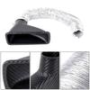 1Pcs Universal Car Front Bumper Admission Air Turbo Air Intake Pipe Kit Abs Turbine Inlet Kit Pipe Air Funnel Carbon Fiber Look