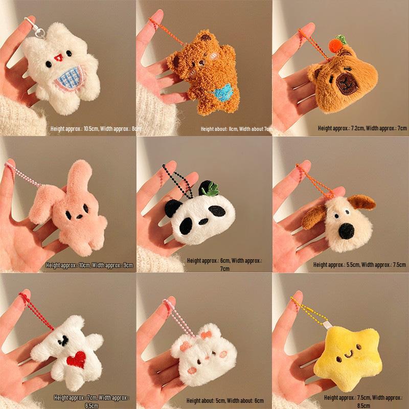 Cartoon Plush Keychains & Girls' Bag Accessories - Small, Versatile Gifts