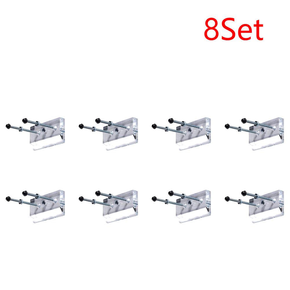 1-8 Set Skateboard Wall Hanger Clear Acrylic Wall Mount Skateboard Storage Holder for Skateboard Lovers Skateboard Display Rack