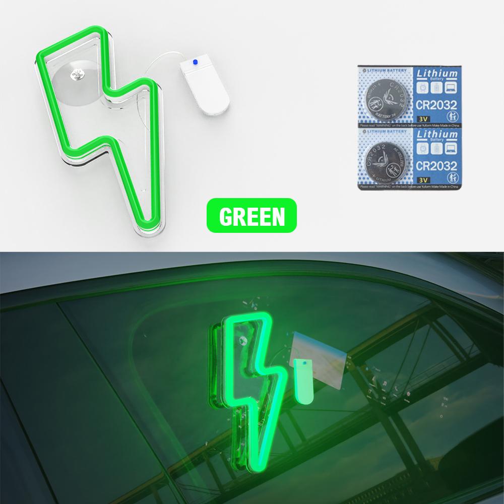 Car LED Atmosphere Creative Lightning-shaped Festival Home Atmosphere Lamp, Stylish Neon-style Design, Multicolor Light Decor