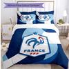 France Football Printed Bedding 3 Piece Set Cozy Breathable Bed Cover Set as Housewarming Holiday Gift