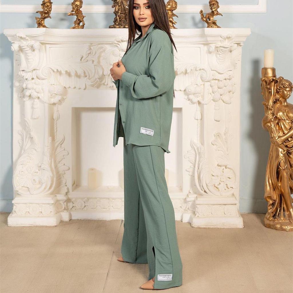 Ensemble 3 Pièces Automne Moyen-Orient 2024: Chemise à manches longues, Gilet et Pantalon pour le trajet domicile-travail.