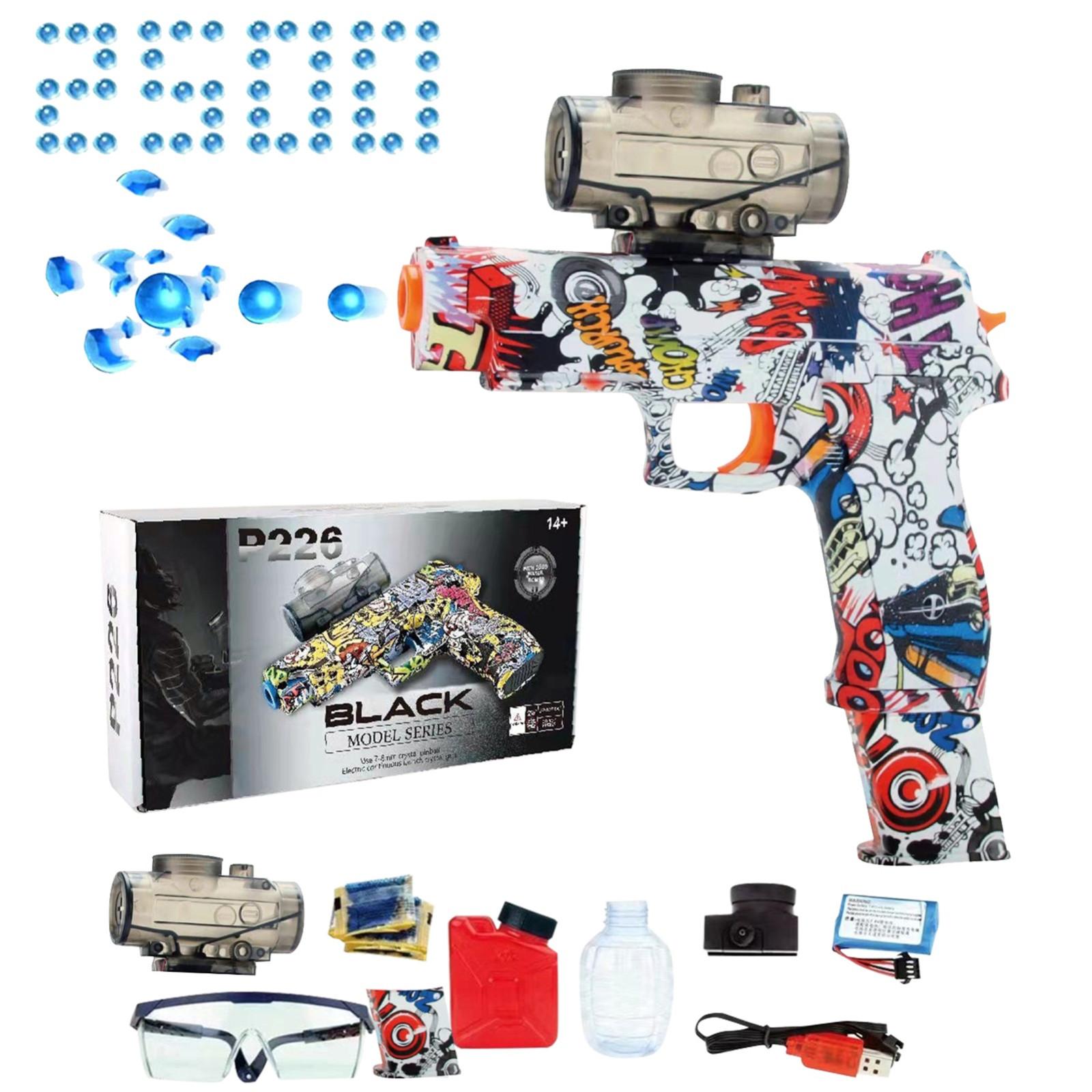 

(H2O)Электрический гелевый шариковый бластер с 2500 водяными шариками, экологически чистый автоматический бластер, командная игра по стрельбе, возраст 12+ A