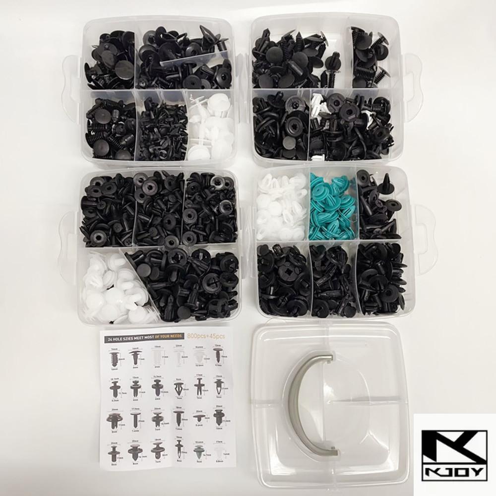 kkjoy Car Repair Fasteners 800/100Pcs Mixed Rivet Clips suit for fender trim panel