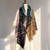 Travel windproof shawl imitation cashmere scarf women's double-sided dual-purpose autumn and winter new versatile thickened warm scarf tide