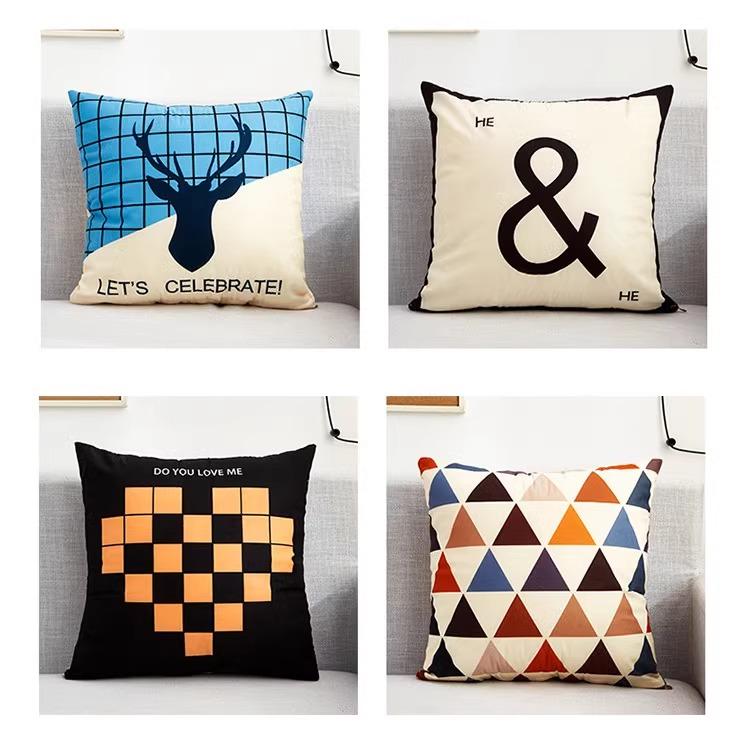Creative Pattern Pillowcase Dormitory Decoration Office Living Room Sofa Home Pillowcase