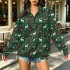 Women's Printed Half-Zip Sweatshirt, Lightweight Casual Pullover for Everyday Wear