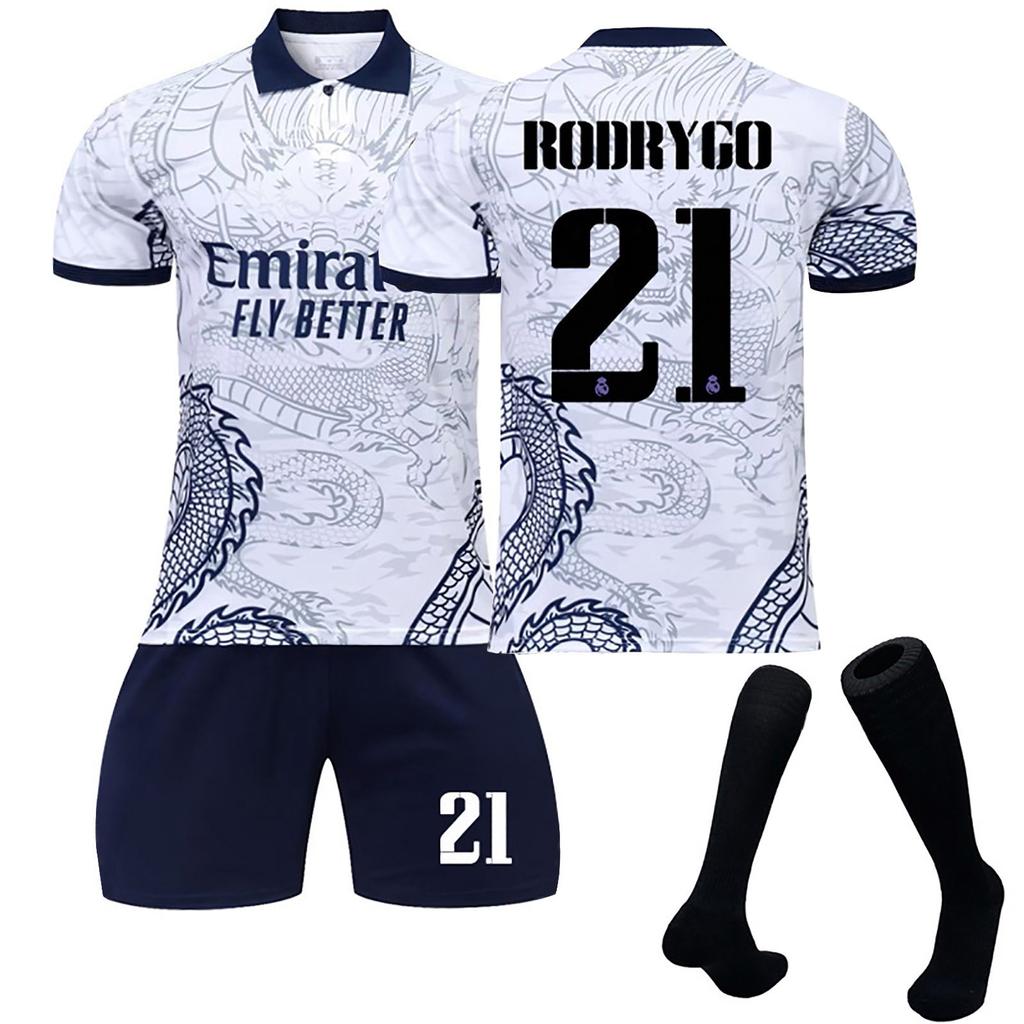 2223 Real-Madrid Dragon Special EditionJerseys Fußball-Trainingsanzug-Set für Kinder